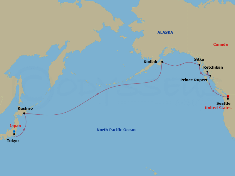 Itinerary map
