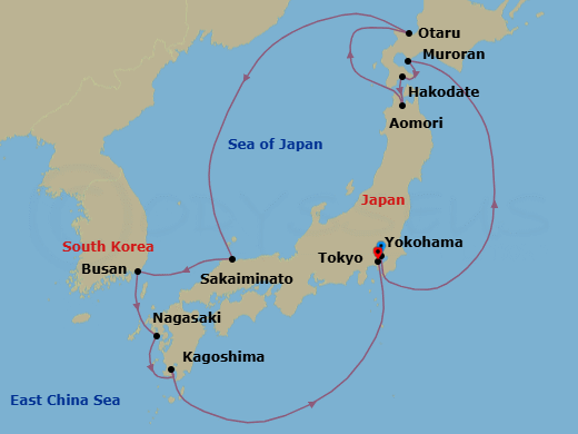 Itinerary map