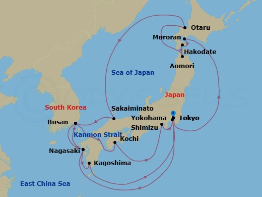 Itinerary map