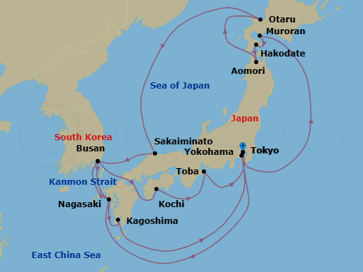 Itinerary map