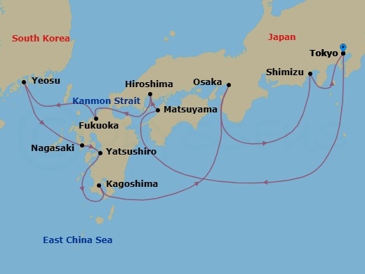 Itinerary map