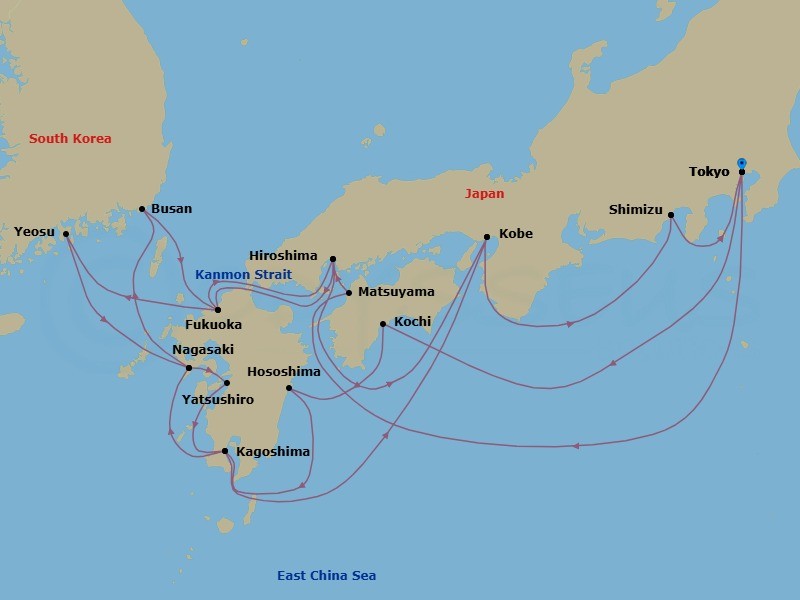 Itinerary map