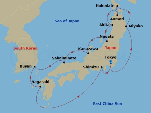 Itinerary map