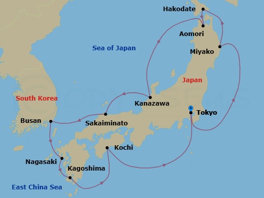 Itinerary map