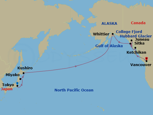 Itinerary map