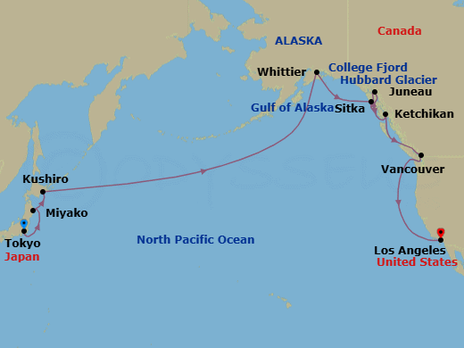 Itinerary map