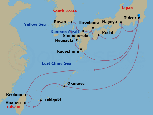Itinerary map