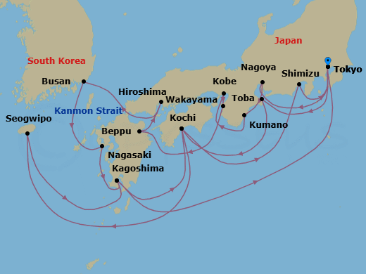 Itinerary map