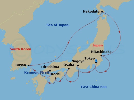 Itinerary map