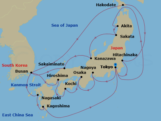Itinerary map
