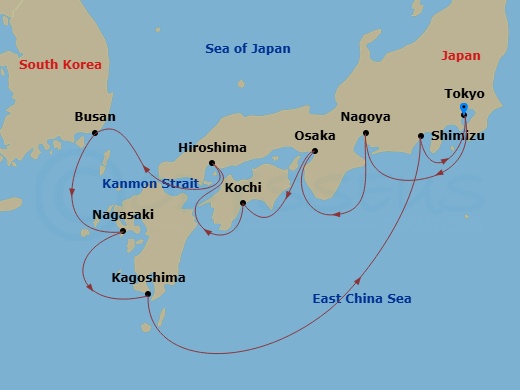 Itinerary map
