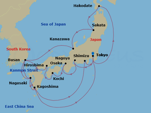 Itinerary map