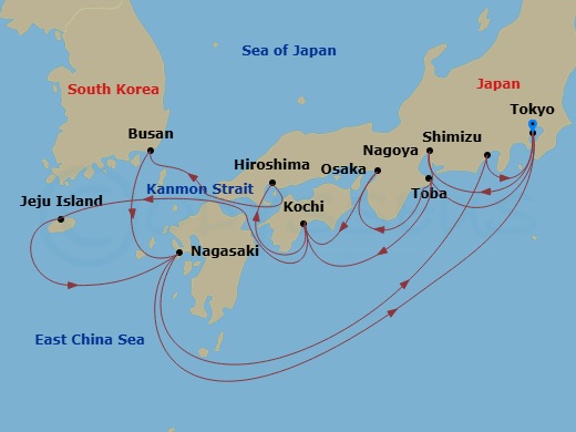 Itinerary map