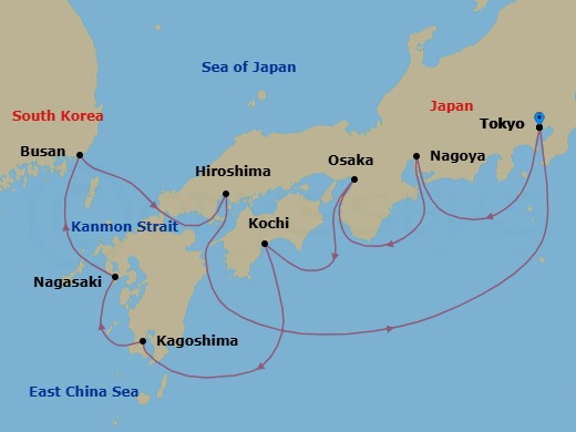 Itinerary map