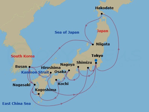 Itinerary map
