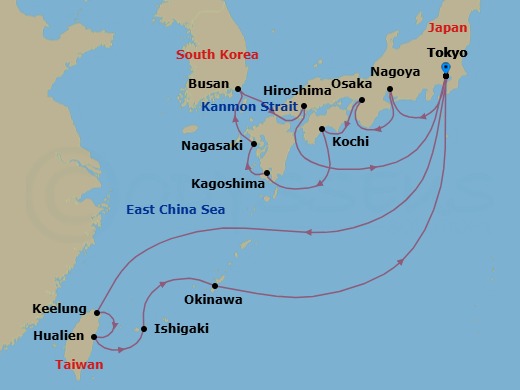 Itinerary map
