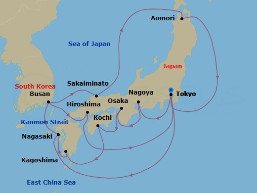 Itinerary map