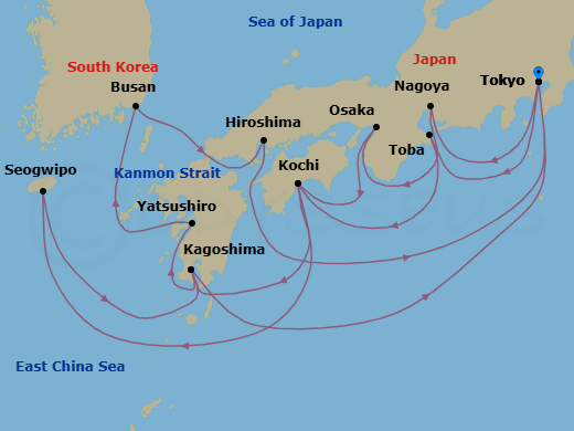 Itinerary map