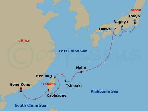 Itinerary map