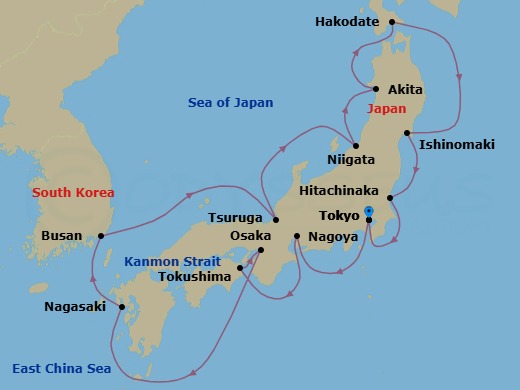 Itinerary map