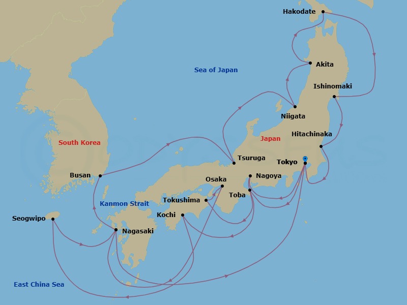 Itinerary map