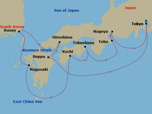 Itinerary map
