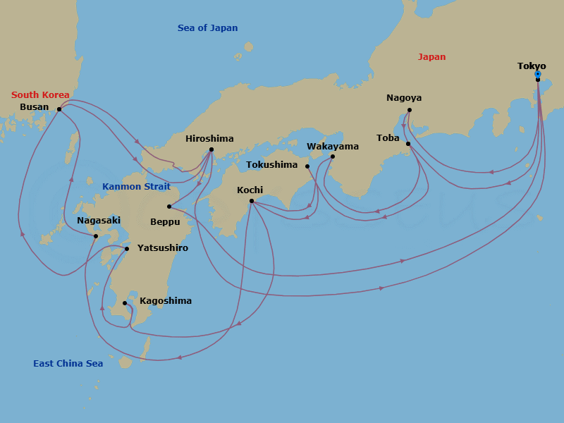 Itinerary map