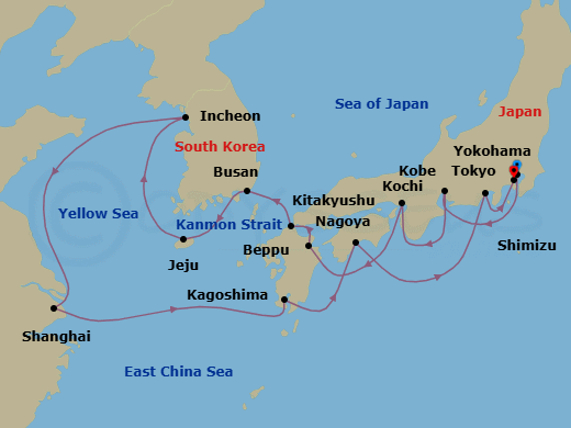 Itinerary map