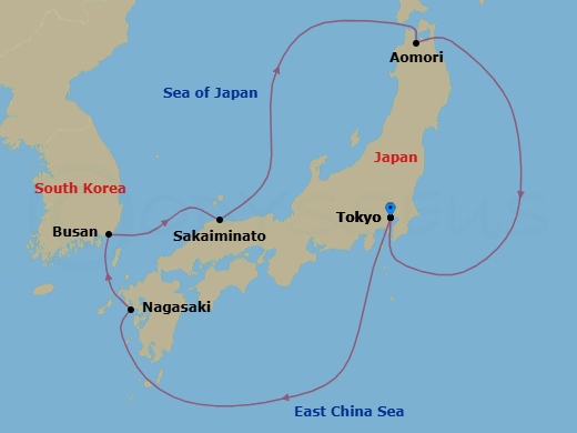 Itinerary map
