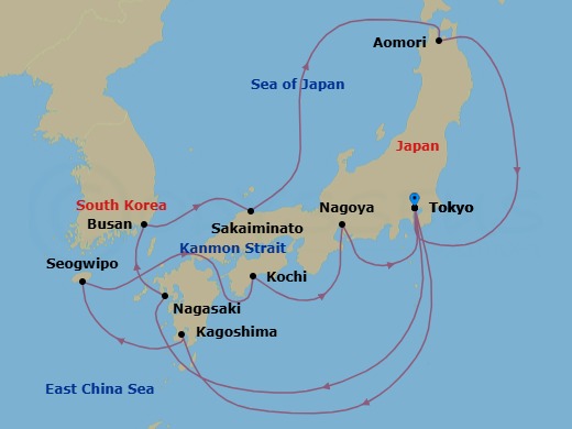 Itinerary map