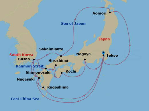 Itinerary map