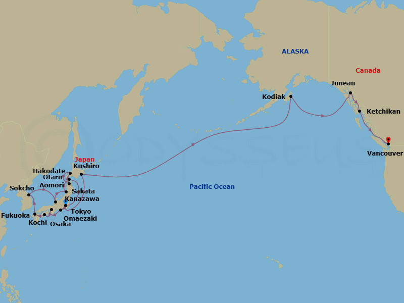 Itinerary map
