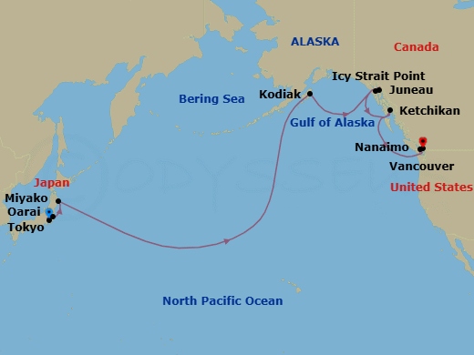 Itinerary map