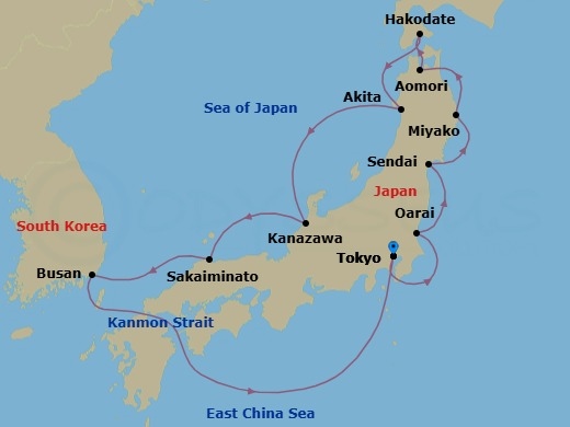 Itinerary map