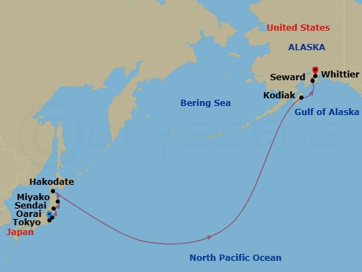 Itinerary map