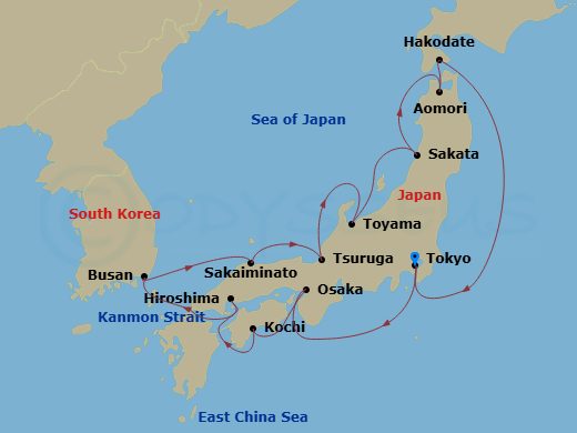 Itinerary map