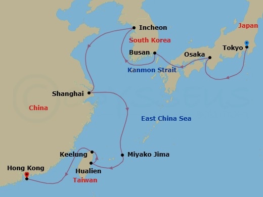 Itinerary map