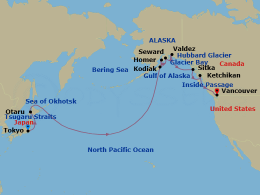 Itinerary map