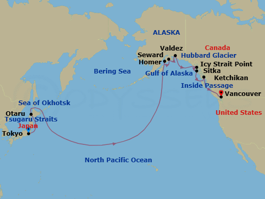 Itinerary map
