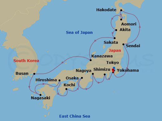 Itinerary map