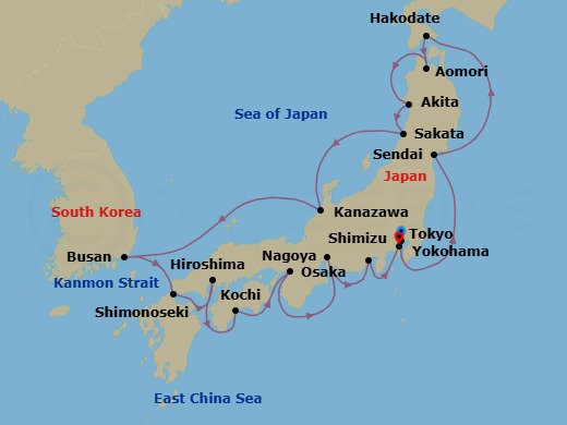 Itinerary map