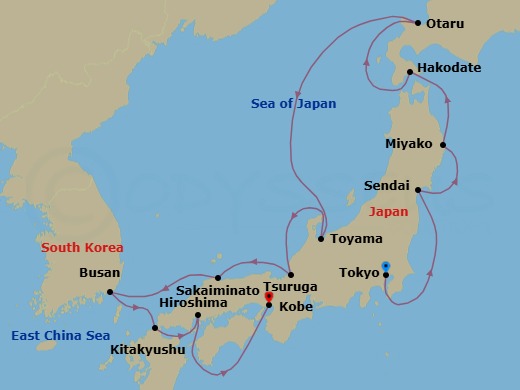 Itinerary map