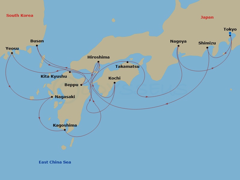 Itinerary map