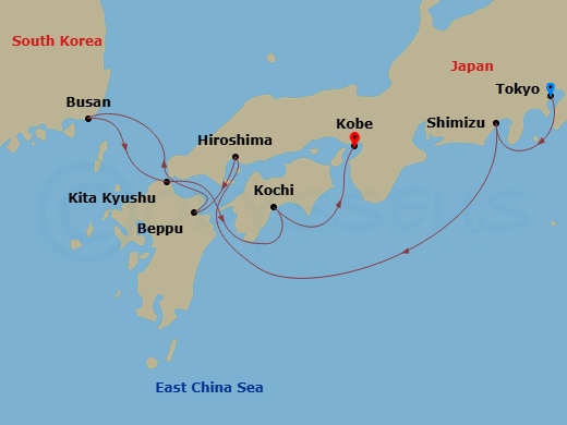 Itinerary map