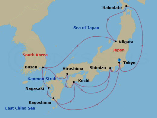 Itinerary map