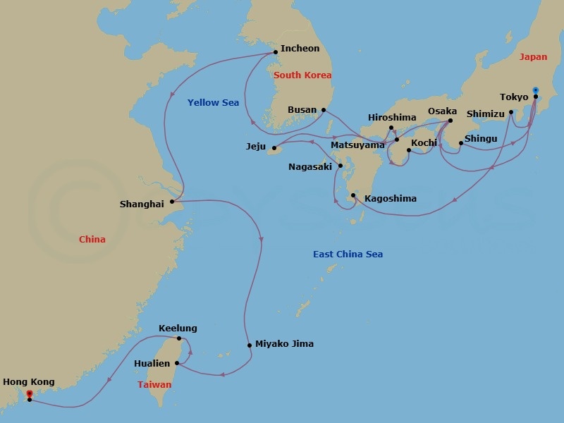 Itinerary map