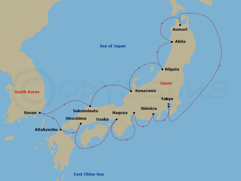 Itinerary map
