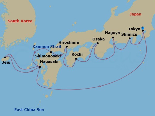 Itinerary map