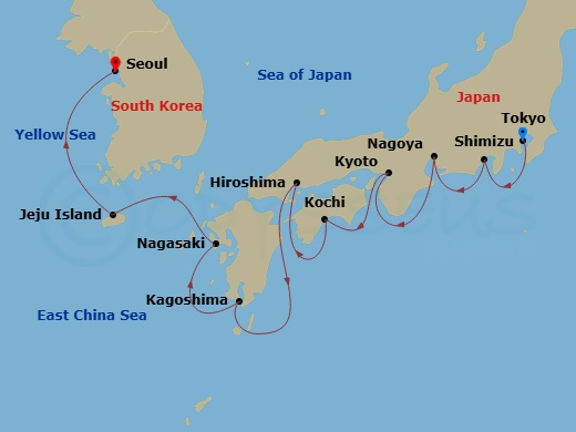 Itinerary map