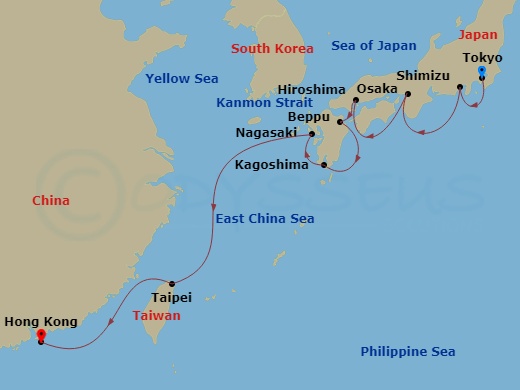 Itinerary map
